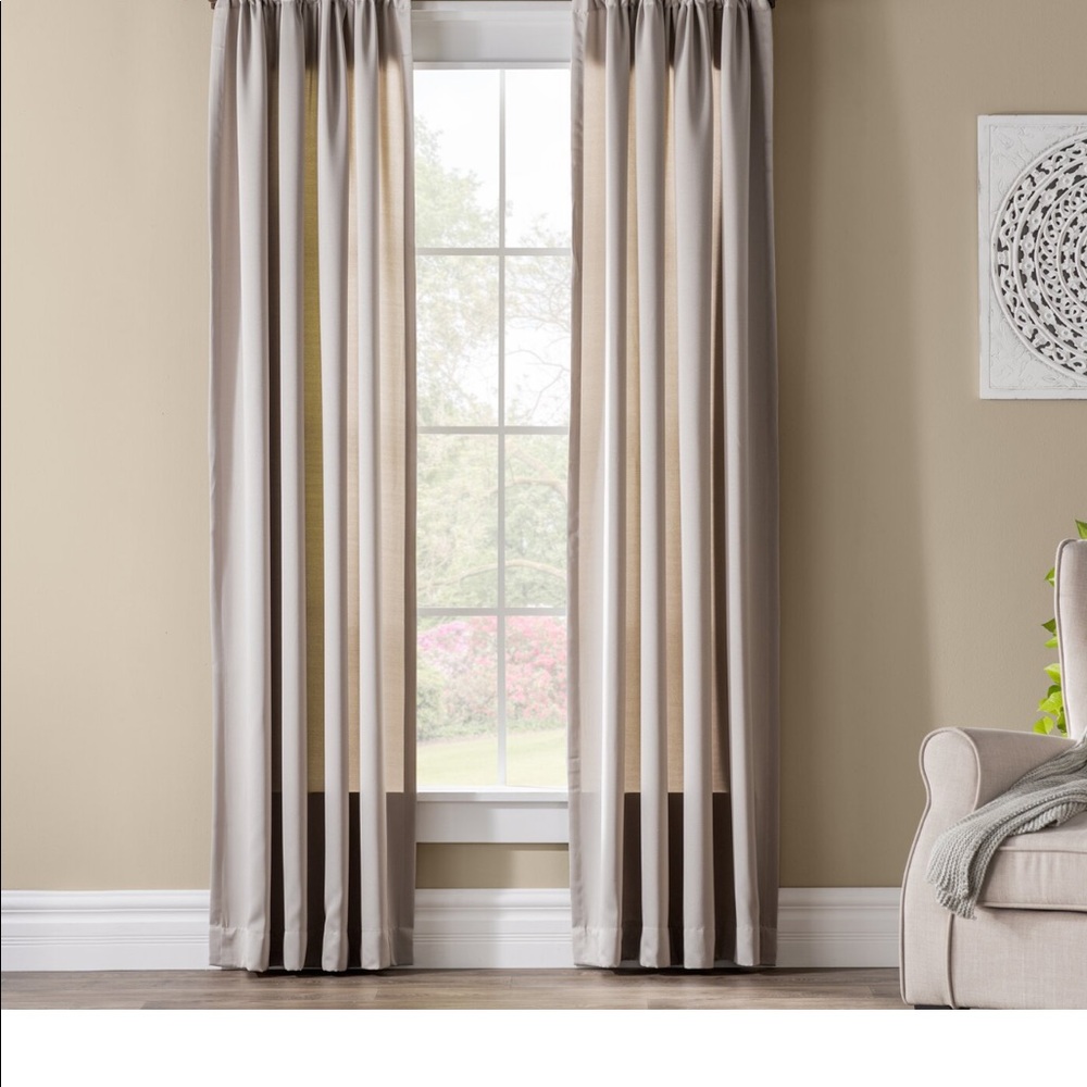 Room darkening curtains